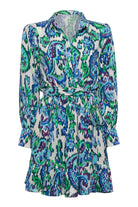 Pure Paris-Aqualis Mini Elbise - Turkuaz-Elbise-1-Milagron.com