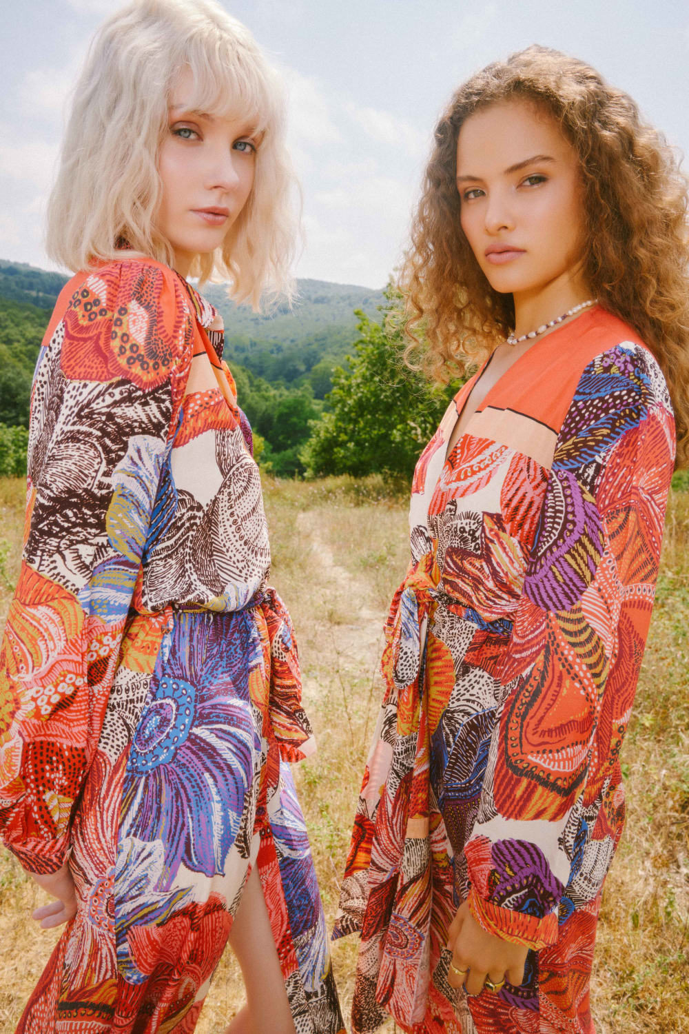 Pure Paris-Blooming Garden Belden Bağlamalı Elbise-Elbise-4-Milagron.com