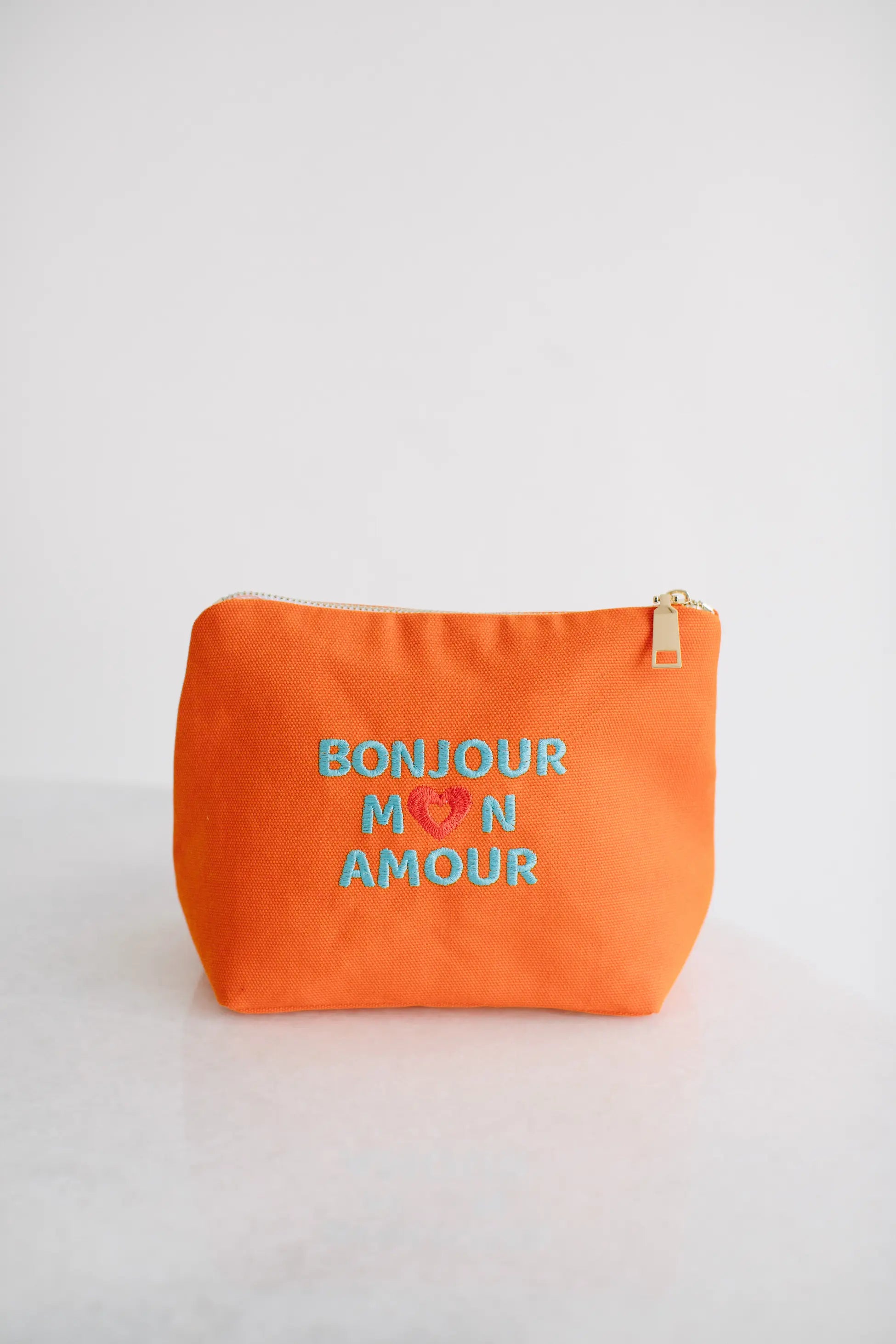 Bonjour Mon Amour Kozmetik & Seyahat Çantası – Turuncu