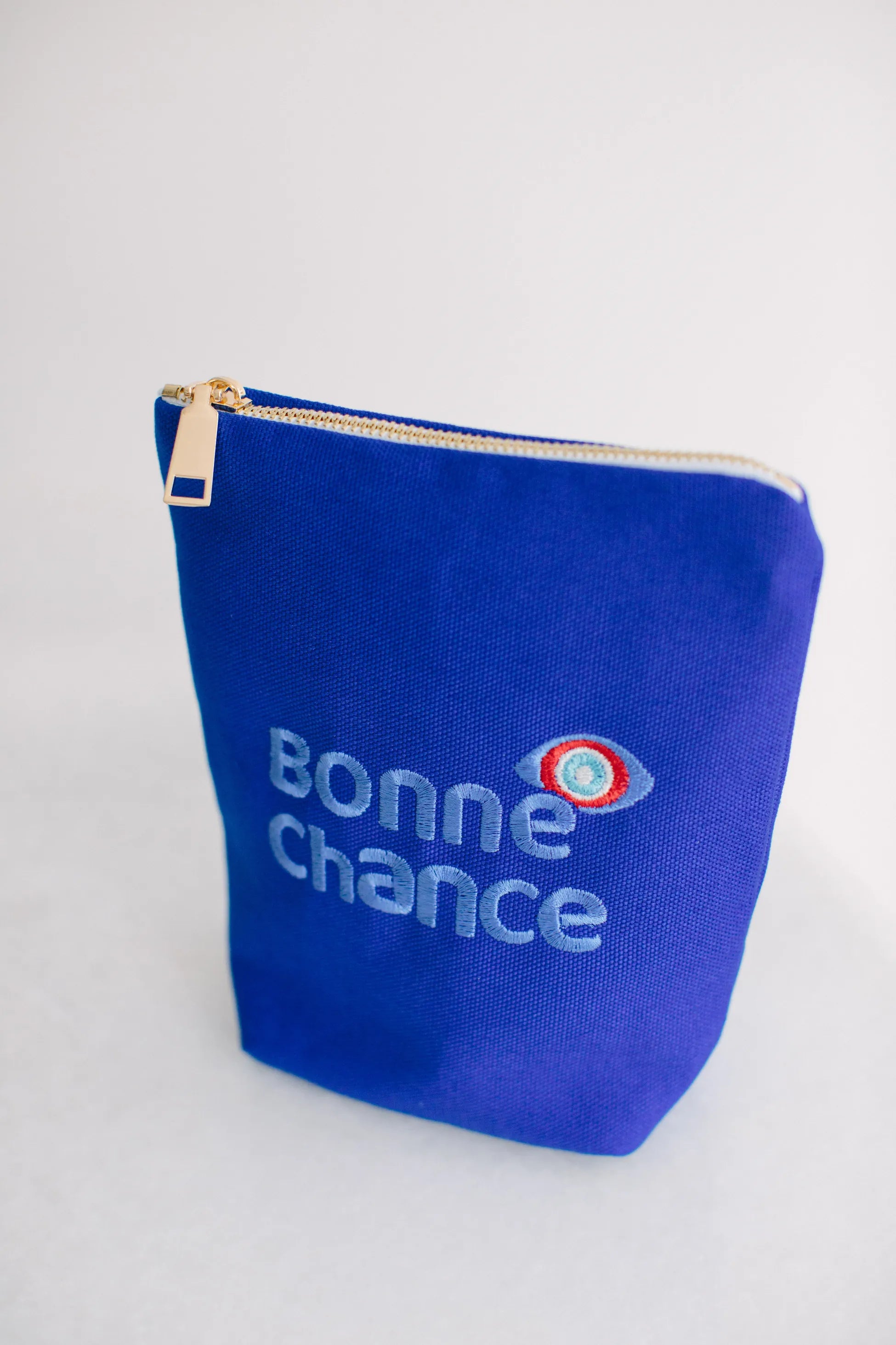 Bonne Chance Kozmetik & Seyahat Çantası – Saks Mavisi
