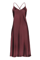 Pure Paris-Celine İpek Saten Gecelik - Bordo-Gecelik-1-Milagron.com
