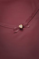 Pure Paris-Celine İpek Saten Gecelik - Bordo-Gecelik-3-Milagron.com