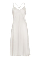 Pure Paris-Celine İpek Saten Gecelik - Ekru-Gecelik-1-Milagron.com