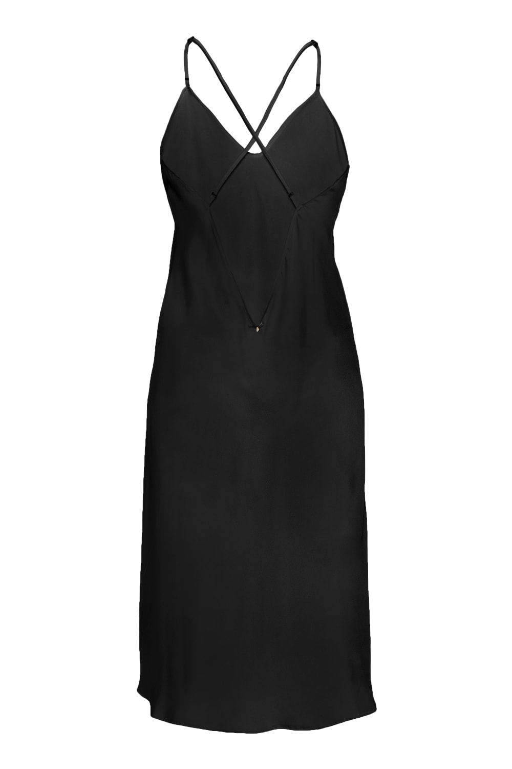 Pure Paris-Celine İpek Saten Gecelik - Siyah-Gecelik-1-Milagron.com