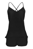 Pure Paris-Chloe Askılı Büstiyer Ve Şort Takım - Siyah-Sabahlık-4-Milagron.com