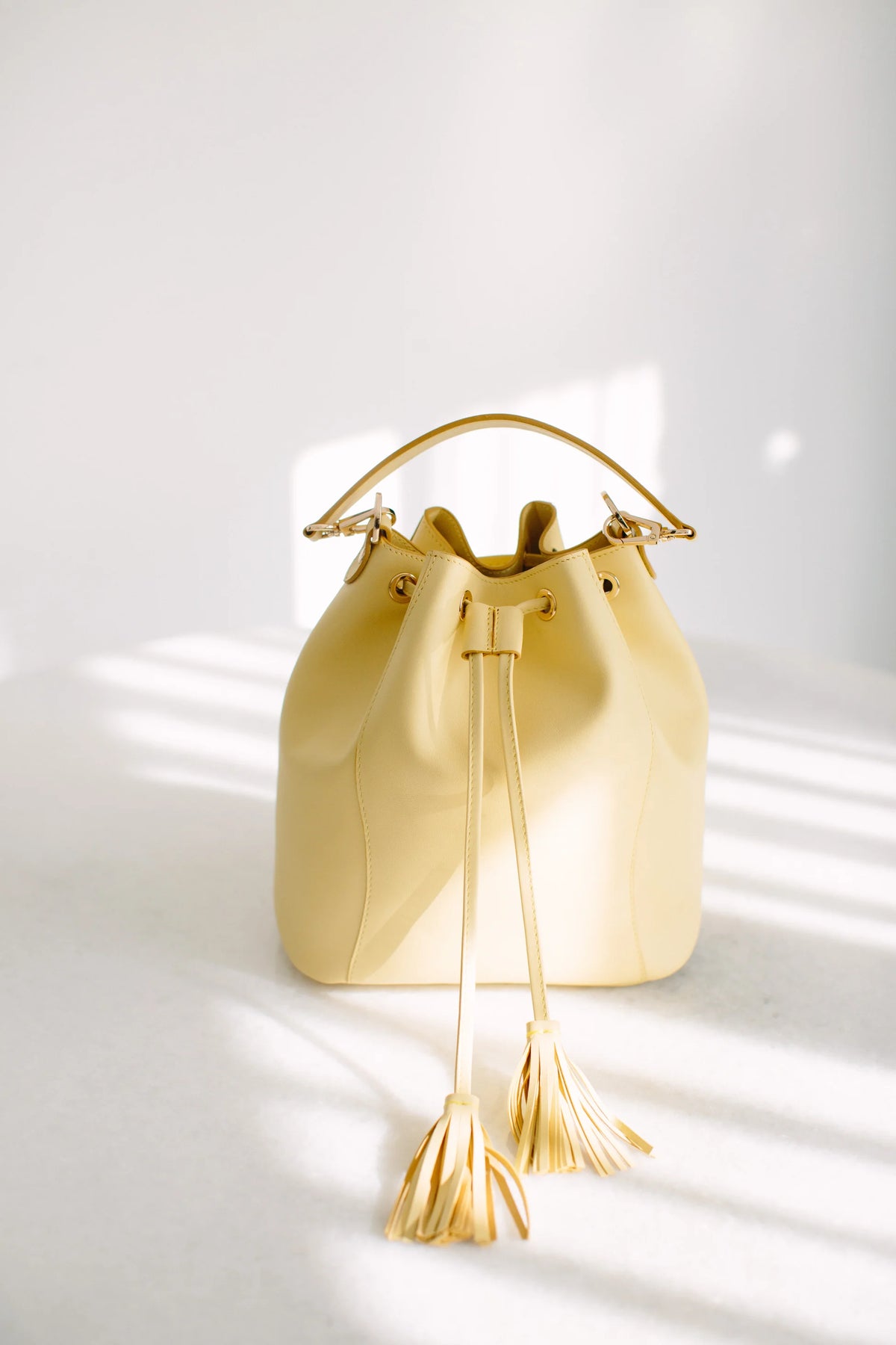 Pure Paris-Grand Bonbon Soleil Çanta - Butter Yellow-El Çantası-3-Milagron.com