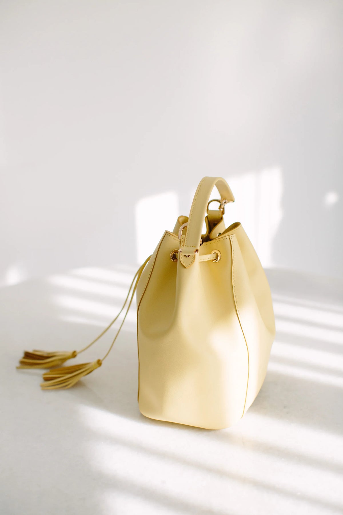 Pure Paris-Grand Bonbon Soleil Çanta - Butter Yellow-El Çantası-6-Milagron.com