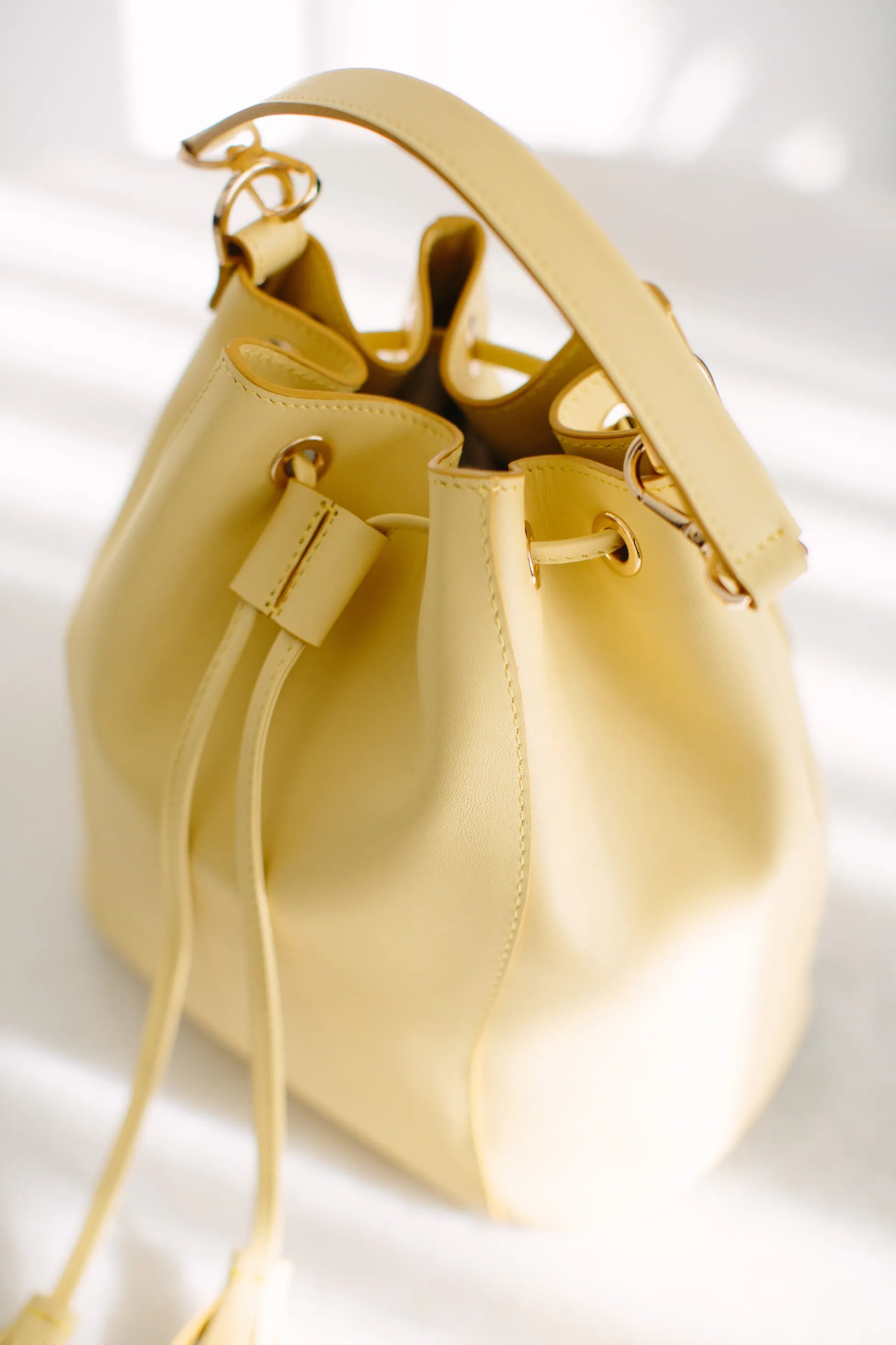 Pure Paris-Grand Bonbon Soleil Çanta - Butter Yellow-El Çantası-7-Milagron.com