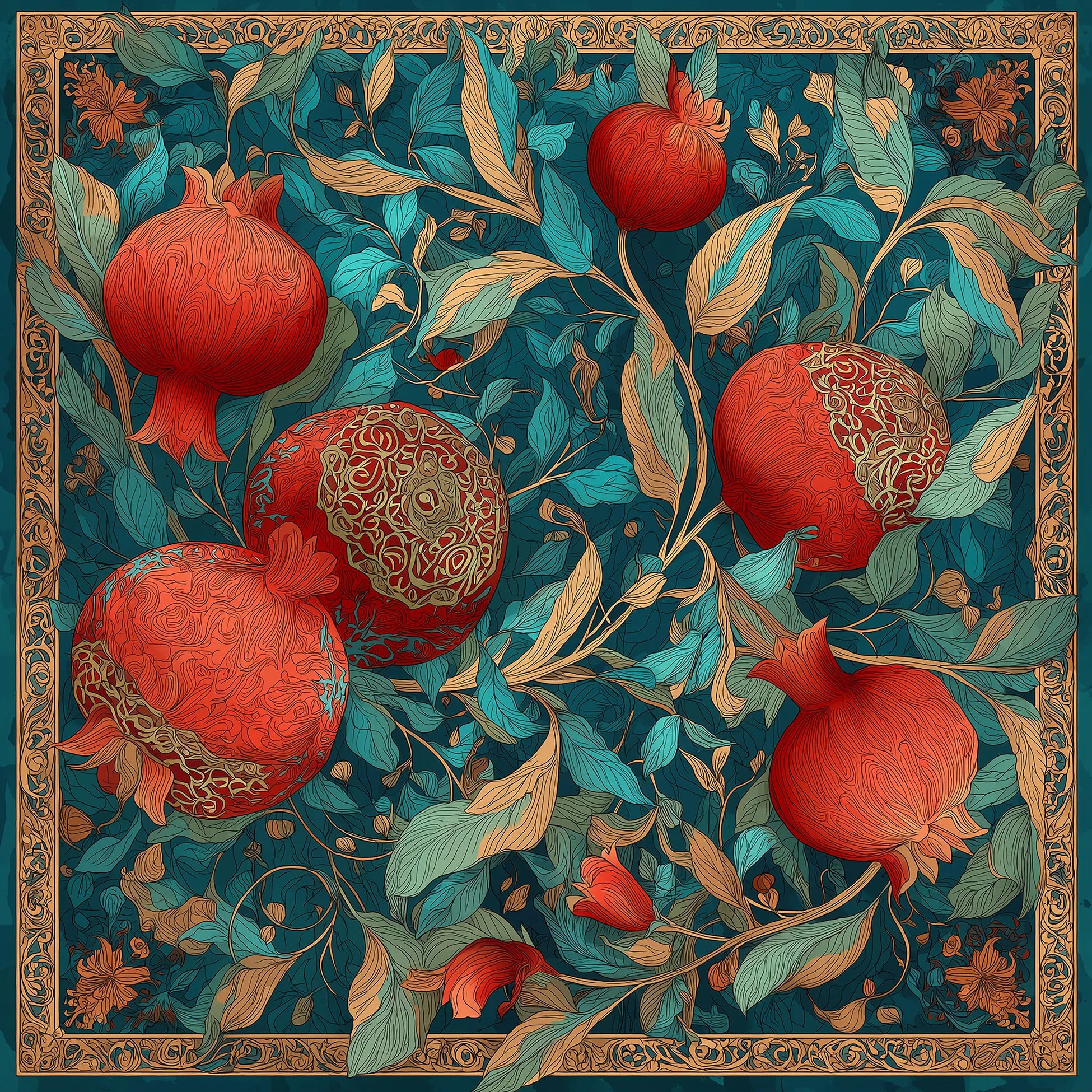 Grenade d’Or İpek Fular 