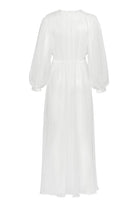 Pure Paris-Helene İpek Şifon Sabahlık - Beyaz-Sabahlık-1-Milagron.com