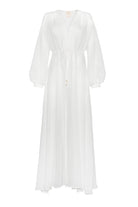 Pure Paris-Helene İpek Şifon Sabahlık - Beyaz-Sabahlık-3-Milagron.com