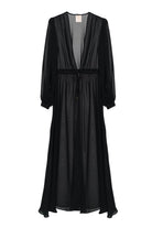 Pure Paris-Helene İpek Şifon Sabahlık - Siyah-Sabahlık-2-Milagron.com