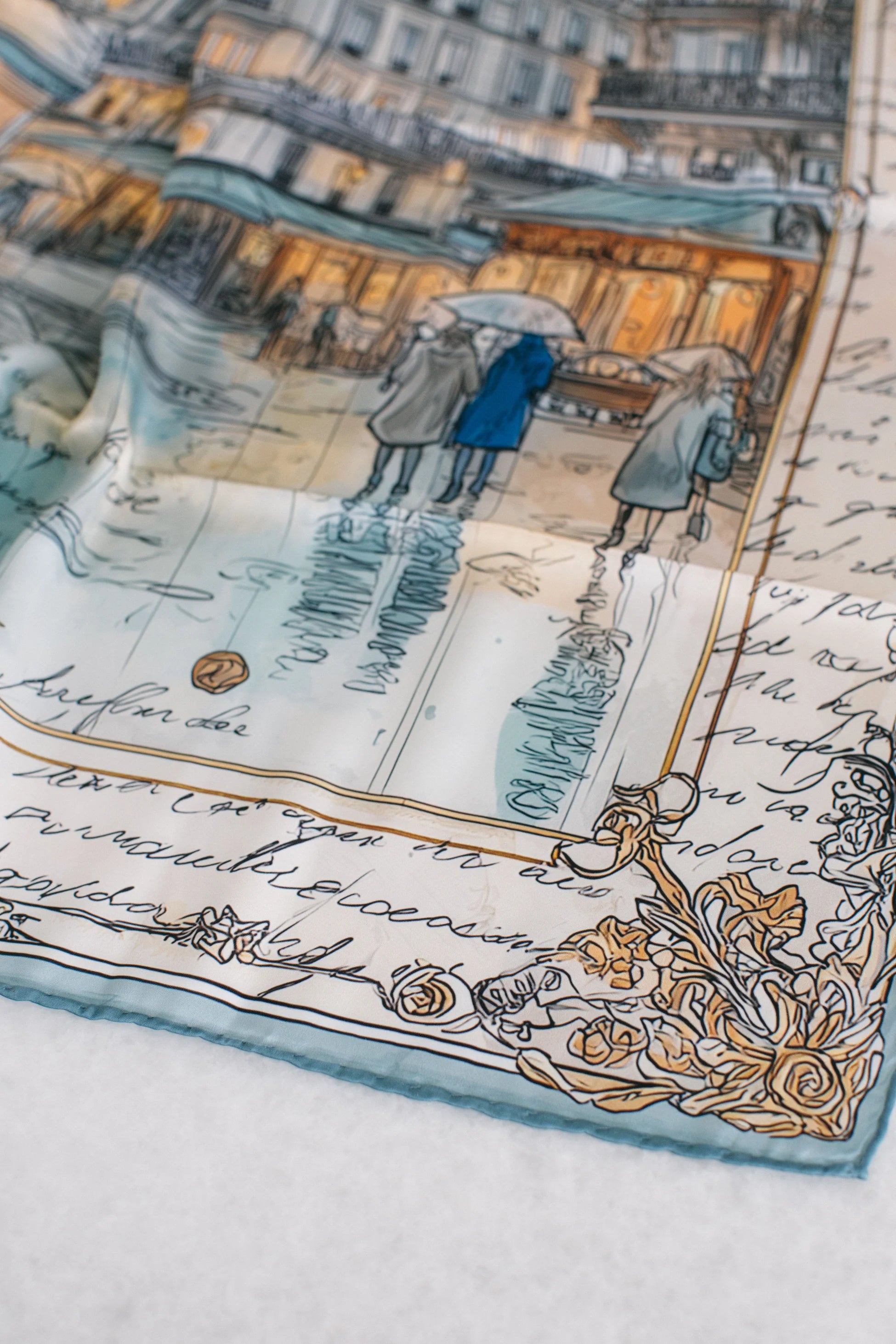 Pure Paris-La Rue Romantique De Paris İpek Fular-Şal & Fular-3-Milagron.com