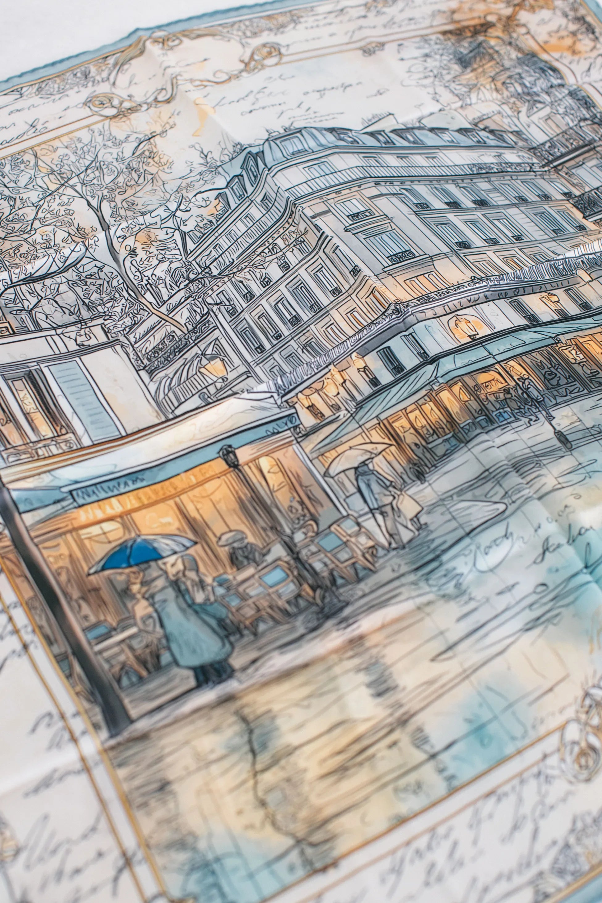 Pure Paris-La Rue Romantique De Paris İpek Fular-Şal & Fular-4-Milagron.com