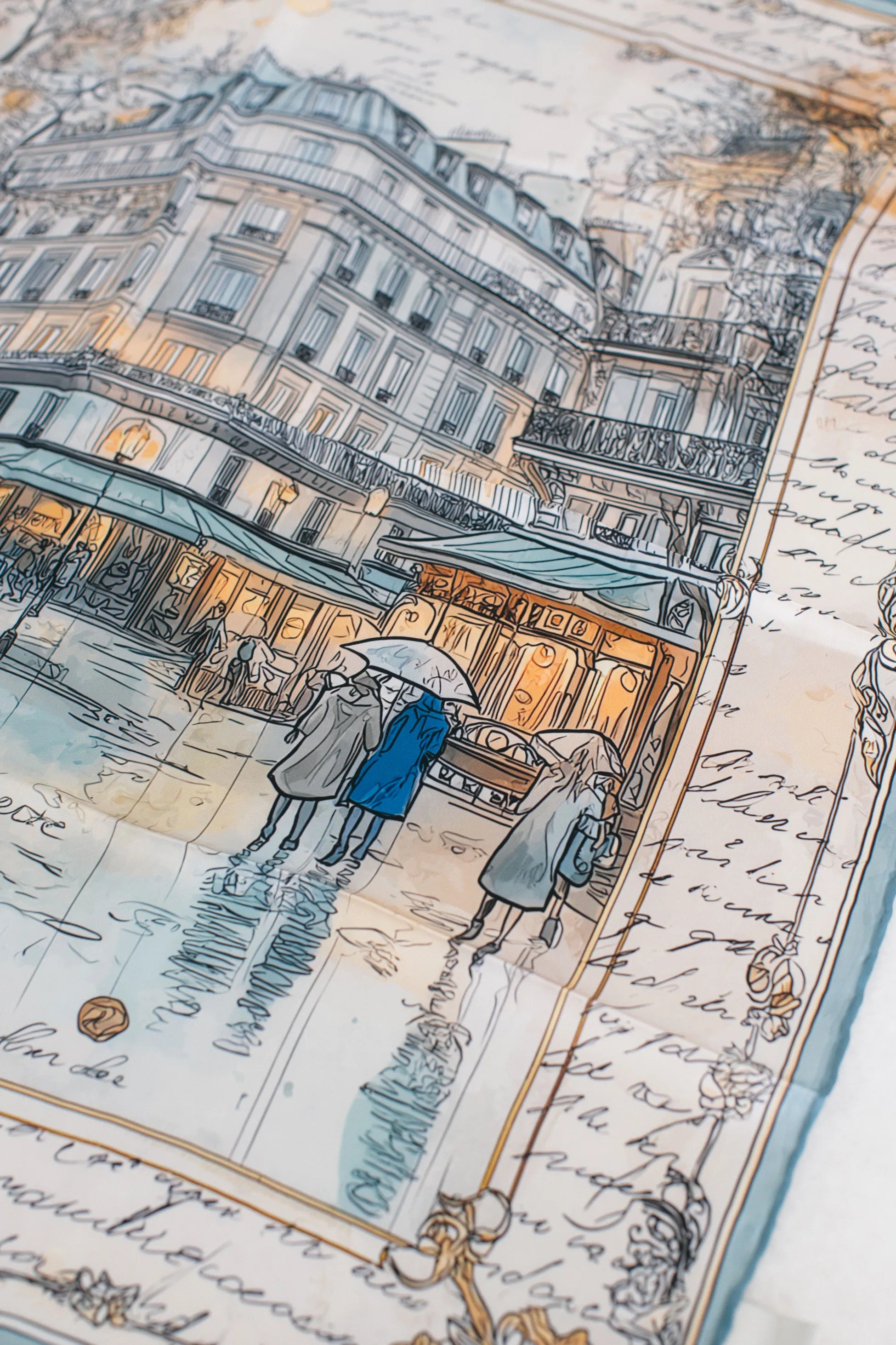 Pure Paris-La Rue Romantique De Paris İpek Fular-Şal & Fular-6-Milagron.com