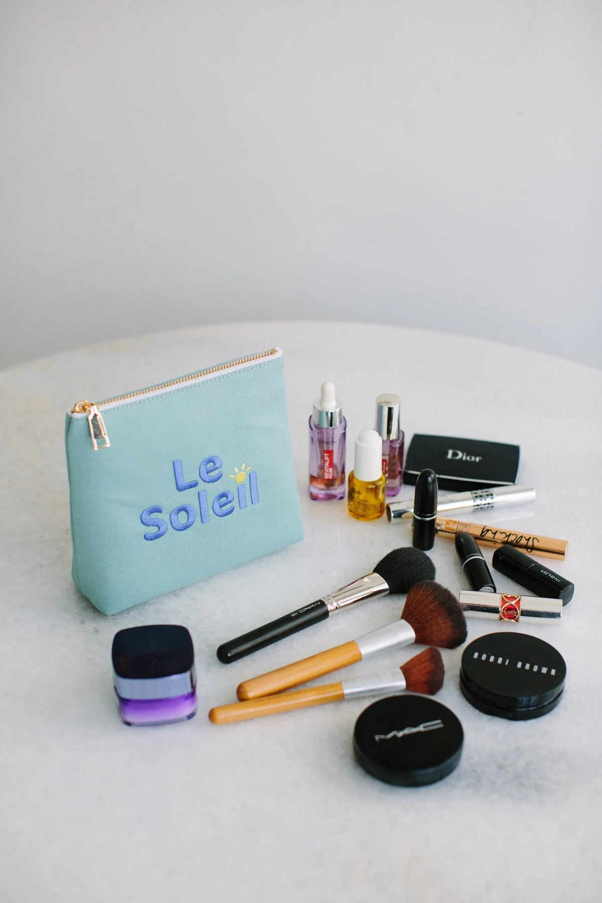 Pure Paris-Le Soleil Kozmetik & Seyahat Çantası – Turkuaz-Makyaj Çantası-3-Milagron.com