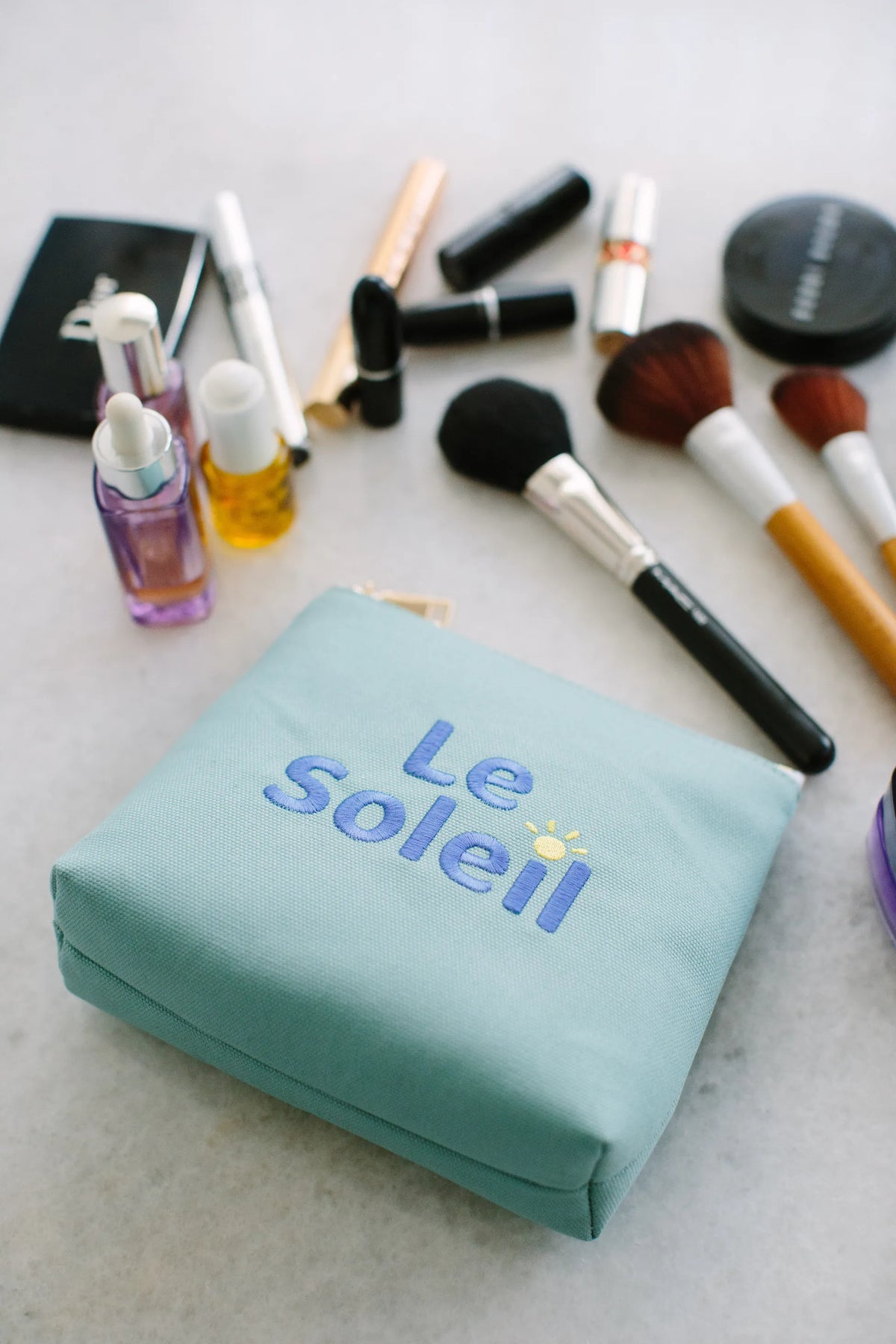 Pure Paris-Le Soleil Kozmetik & Seyahat Çantası – Turkuaz-Makyaj Çantası-5-Milagron.com