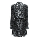 Leopar Fırfırlı Mini Elbise