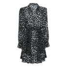 Leopar Fırfırlı Mini Elbise
