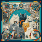 Les Chats Parisiens İpek Fular 