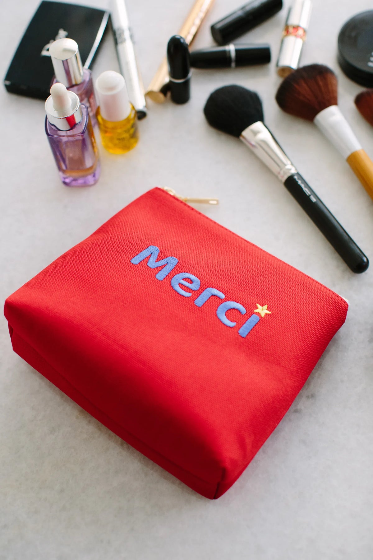 Pure Paris-Merci Kozmetik & Seyahat Çantası – Kırmızı-Makyaj Çantası-4-Milagron.com