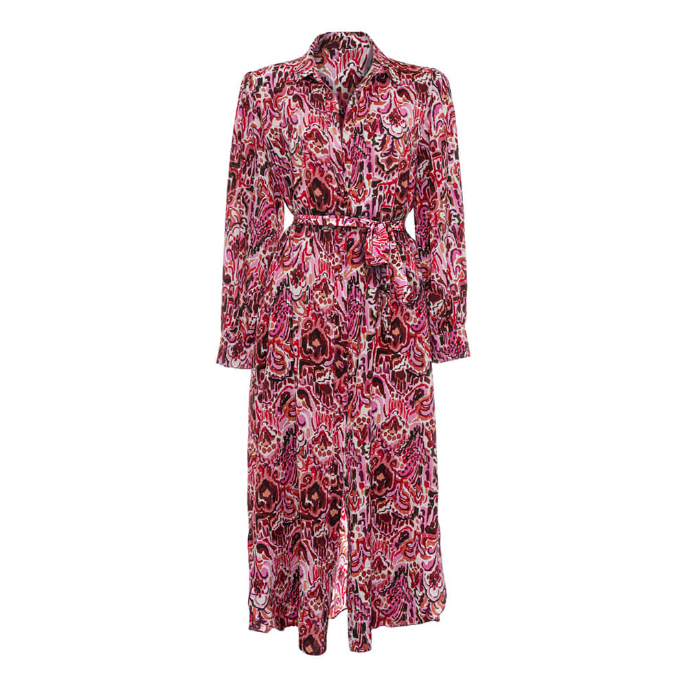 Pink Bouquet Gömlek Elbise