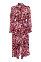 Pure Paris-Pink Bouquet Gömlek Elbise - Pembe-Elbise-1-Milagron.com