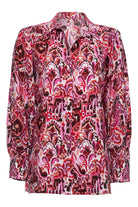 Pure Paris-Pink Bouquet Şort Gömlek Takım-Alt - Üst Takım-1-Milagron.com