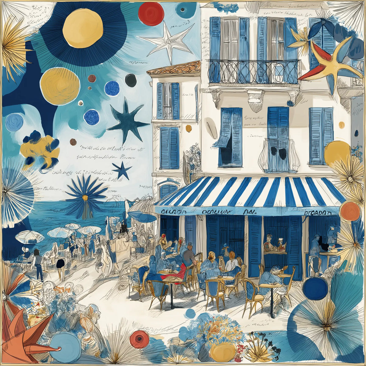 Pure Paris-RêVerie D’Azur Bleu İpek Fular-Şal & Fular-1-Milagron.com