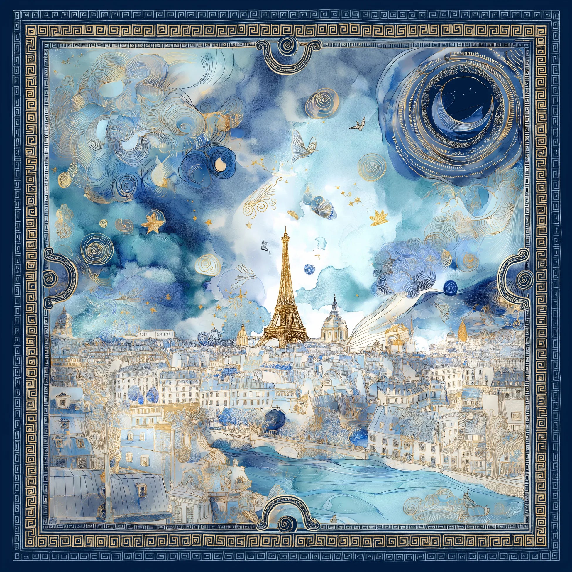 Rêves de Paris İpek Fular 