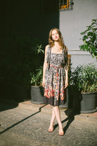 Pure Paris-Safari Askılı Keten Midi Elbise-Elbise-2-Milagron.com