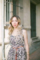 Pure Paris-Safari Askılı Keten Midi Elbise-Elbise-5-Milagron.com