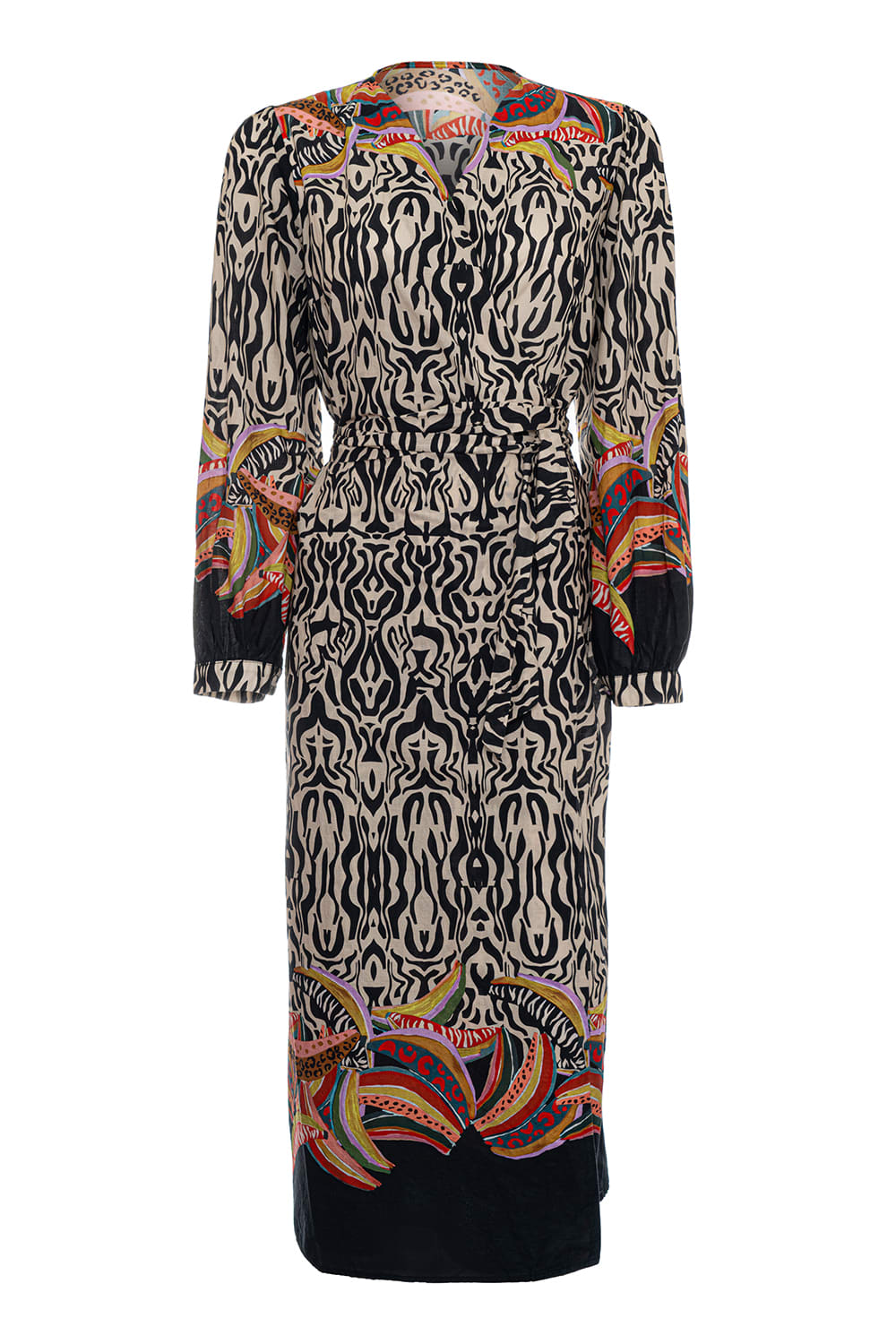 Pure Paris-Safari Belden Bağlamalı Elbise-Elbise-1-Milagron.com