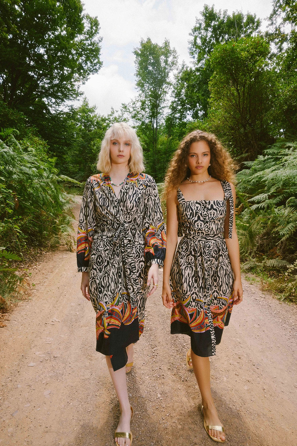 Safari Belden Bağlamalı Elbise