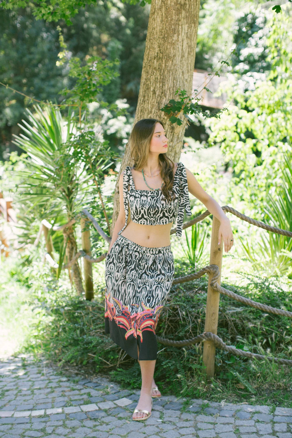 Safari Büstiyer Ve Midi Etek Takım