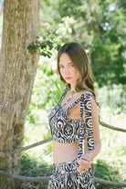 Safari Büstiyer Ve Midi Etek Takım