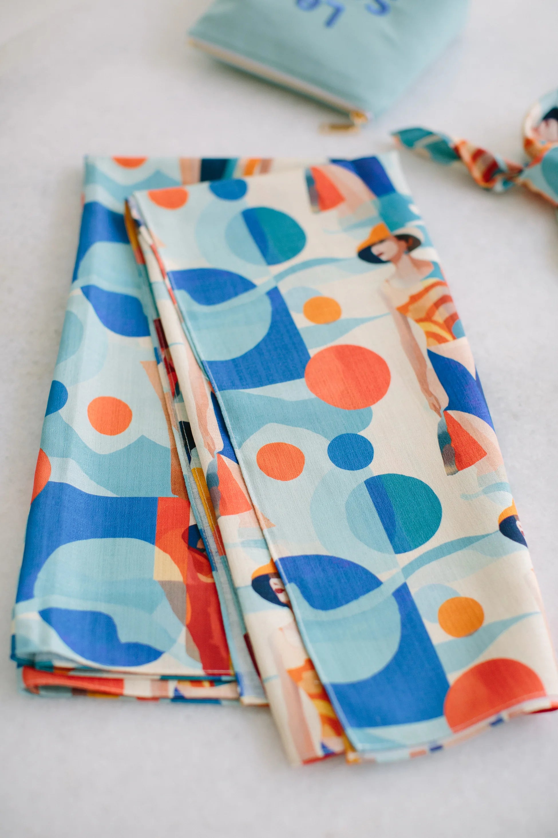 Pure Paris-Sonia Bleu Keten Bandana & Pareo-Pareo & Bandana-6-Milagron.com