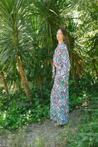 Pure Paris-Vintage Suzani Belden Bağlamalı Gömlek Ve Pantolon – Turkuaz-Alt - Üst Takım-6-Milagron.com