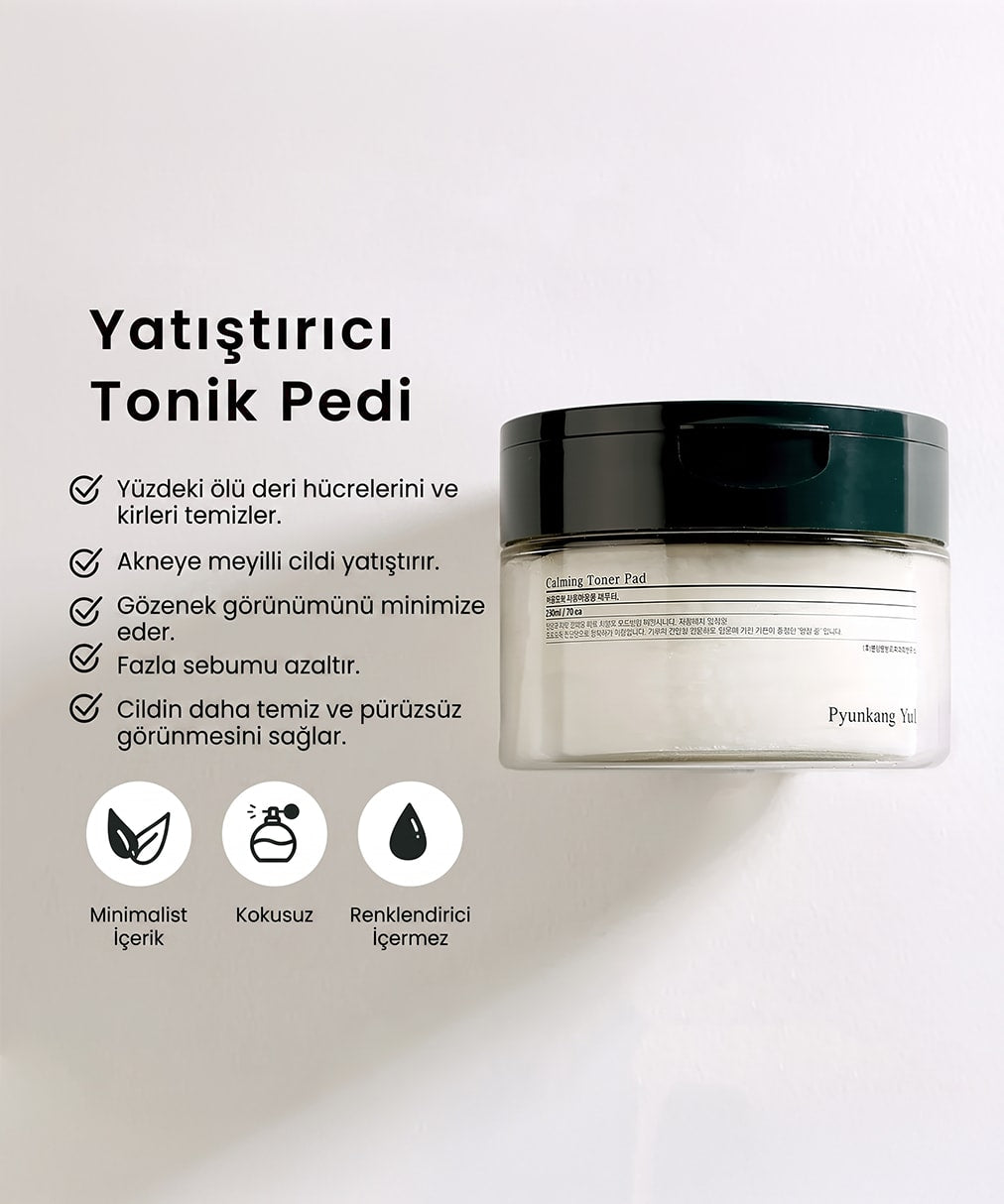 Pyunkang Yul Calming Toner Pad - Yatıştırıcı Tonik Ped 70'Li