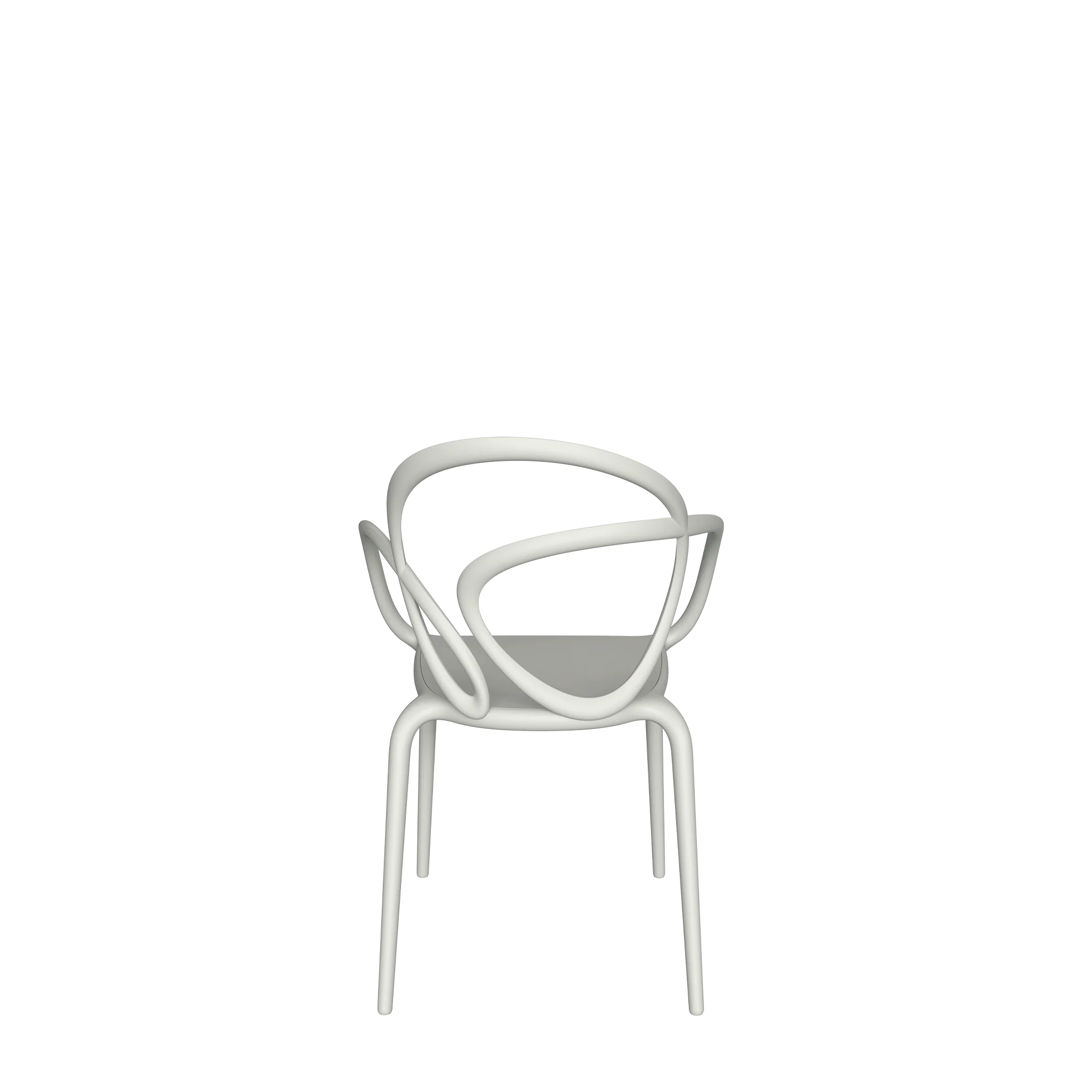 Qeeboo-Loop Beyaz Sandalye-Sehpa-3-Milagron.com