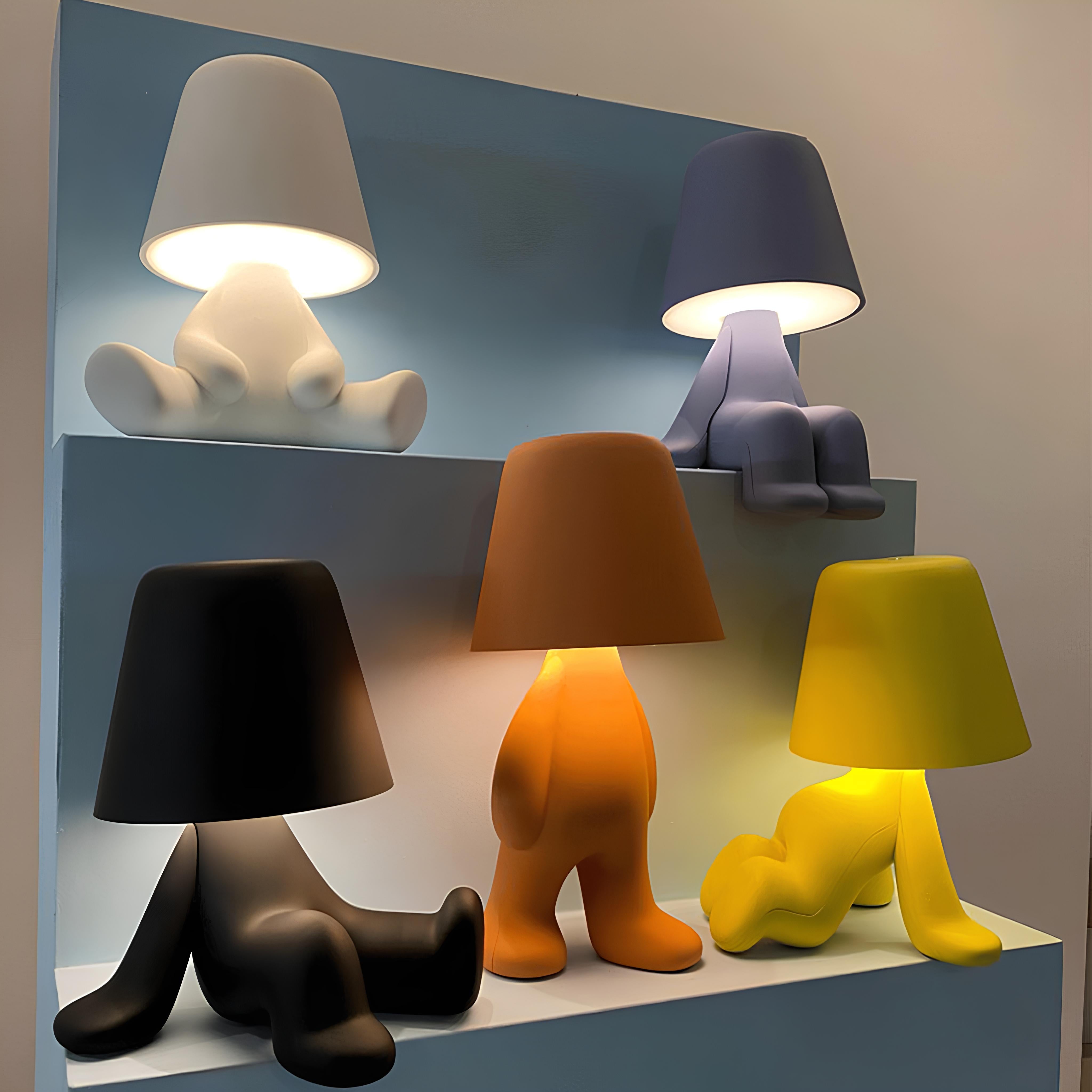 Qeeboo-Sweet Brothers Sam Açık Mavi Aydınlatma-Masa Lambası-3-Milagron.com