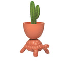 Qeeboo-Turtle Carry Terracotta Saksı/şampanya Soğutucu-Dekoratif Saksı-1-Milagron.com