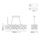 Cosmos Sarkit Nikel L:150X50Cm H:40Cm 55X12V 0.6W 2800K