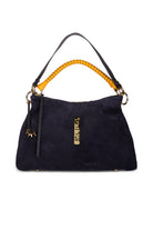 Beija Bag- Navy Suede & Gold - 1