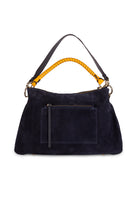 Beija Bag- Navy Suede & Gold - 2