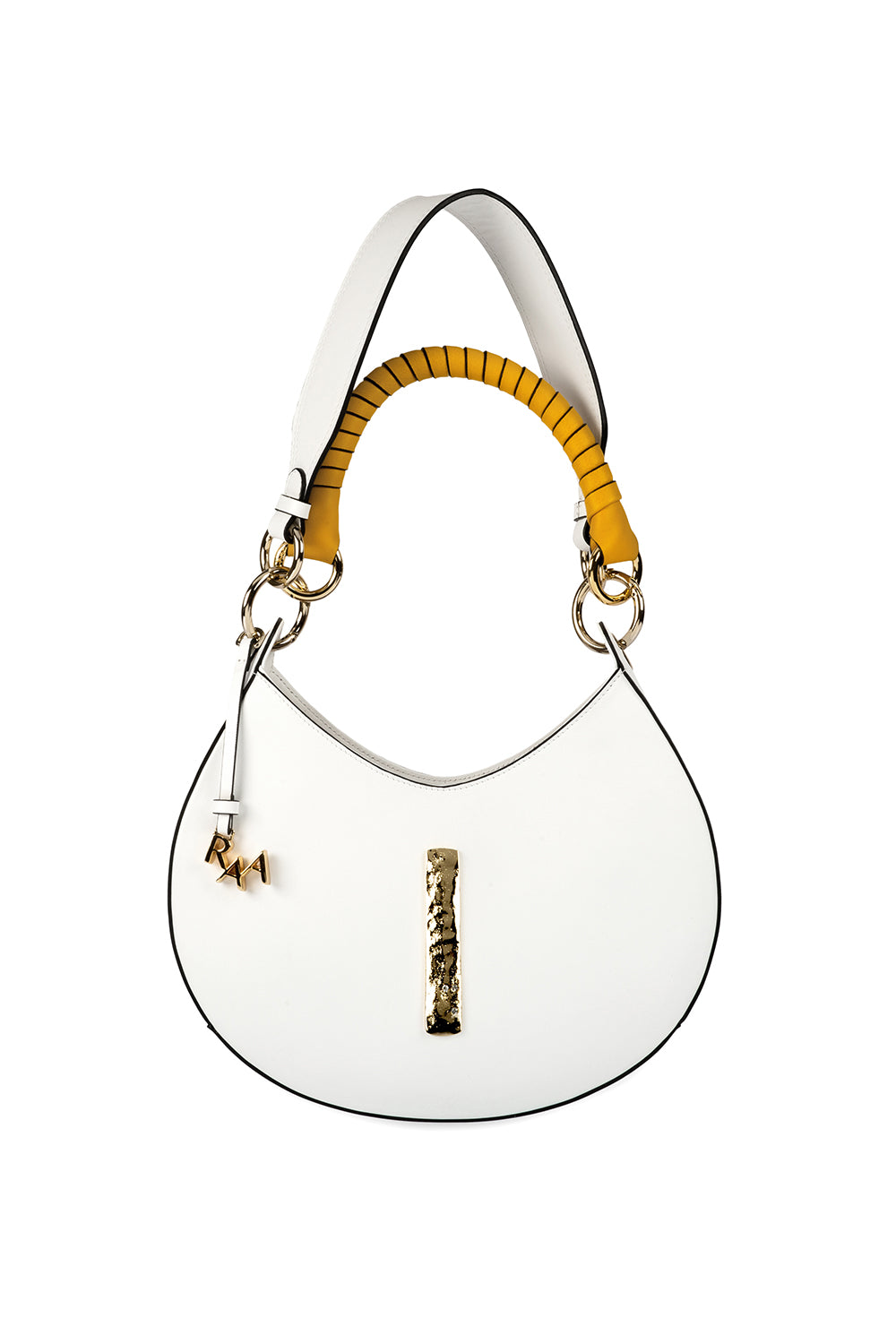 Midi Sahnaz Bag- White & Gold - 0