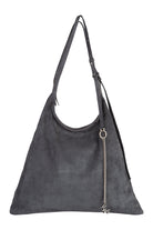 Pinna Bag- Gray Suede & Silver - 0