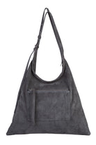 Pinna Bag- Gray Suede & Silver - 2