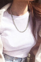 RAFTAF-Curb Gümüş Zincir Kolye-Kolye-2-Milagron.com