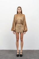 RAN-Golden Shine Dress-Elbise-4-Milagron.com